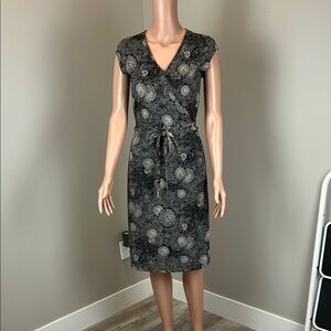 Elegant Black Patterned Dress